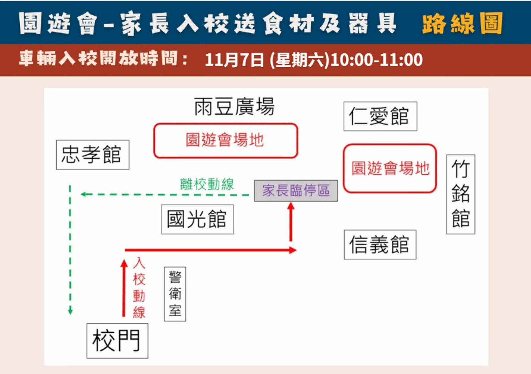 家長外送食材路線